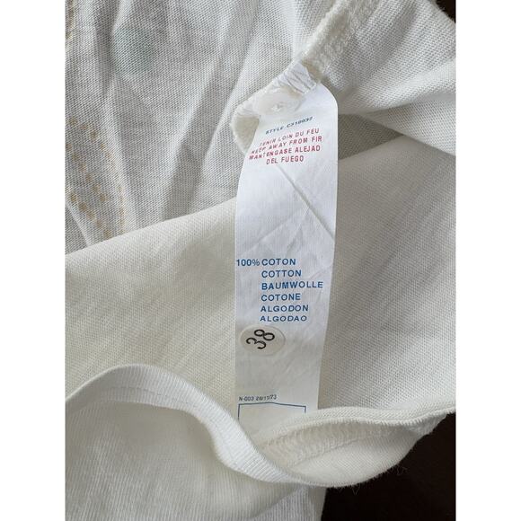 Catimini 3A Girls White w/Multicolored Embroidered Tee Shirt - Picture 6 of 9